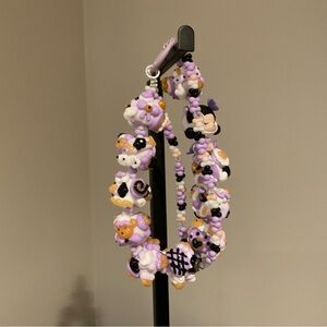 Skullpanda Beaded Purple Phone/Bag Charm